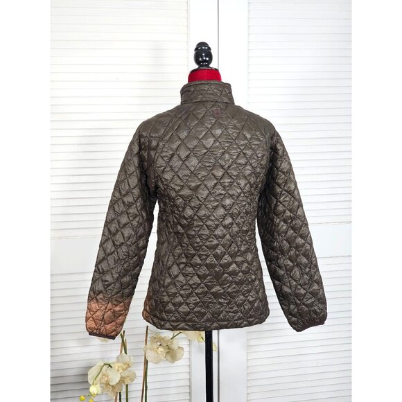 NWD Rainforest Women’s Brown Polyester Thermoluxe Puffer Jacket Size Small 1753 - Picture 5 of 14